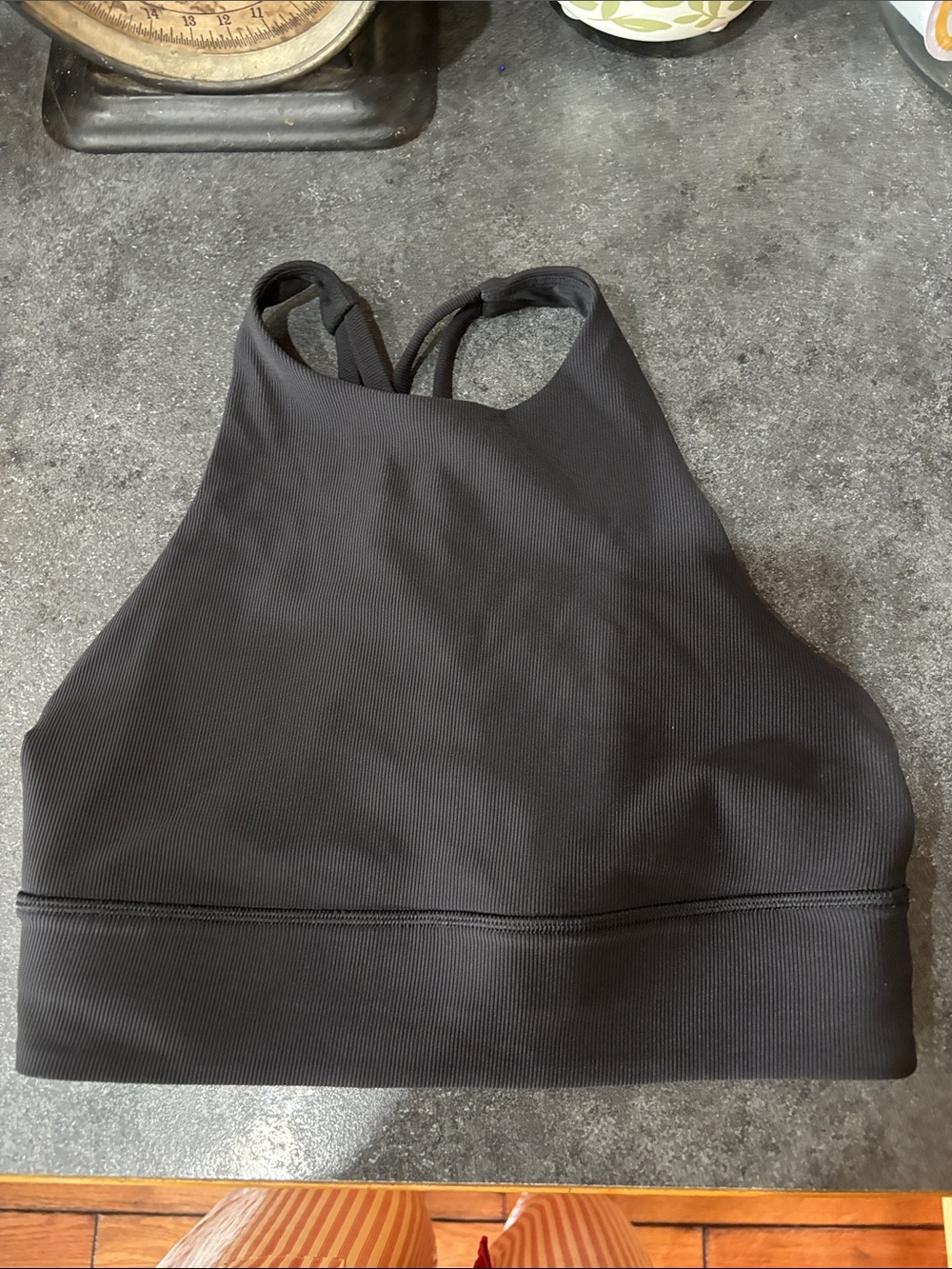 lululemon athletica Black High Neck Sports Bra